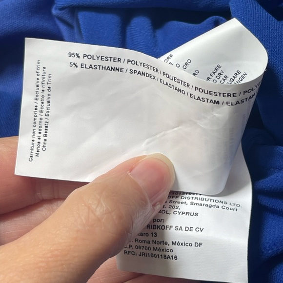 Joseph Ribkoff Royal Blue Faux Wrap Zipper Detail Elegant Blue Wrap Dress Sz 4 - Picture 10 of 10